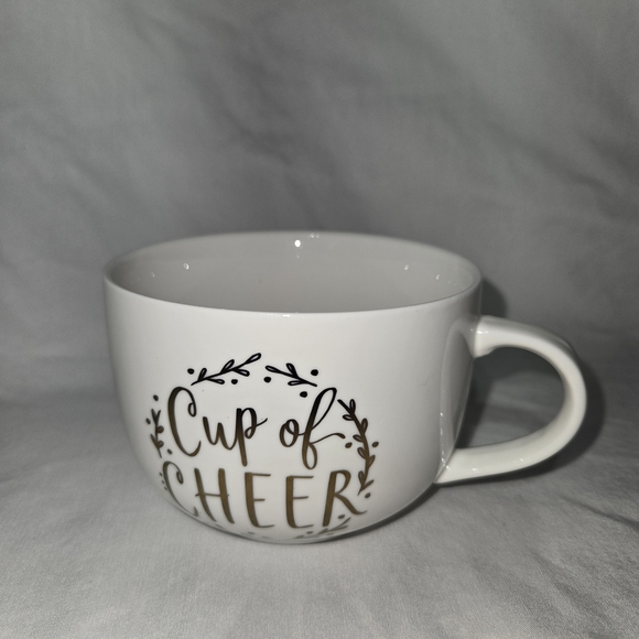 NATURAL LIFE Other - Natural Life White and Gold Cup of Cheer Mug